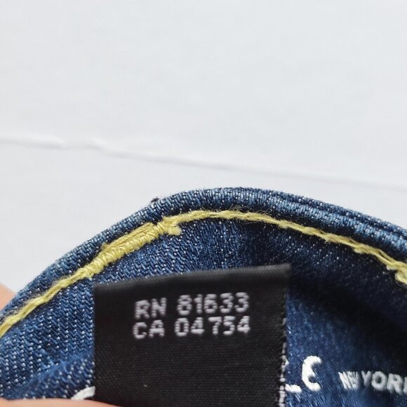 Kenneth Cole boot cut jeans women's size 26 ink blue mid-rise - Picture 8 of 16